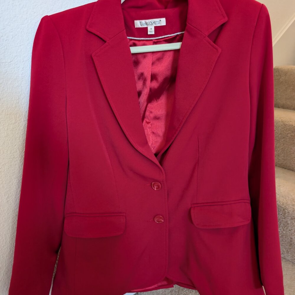 Three TravelSmith Jackets Size 8 (Black & Red)